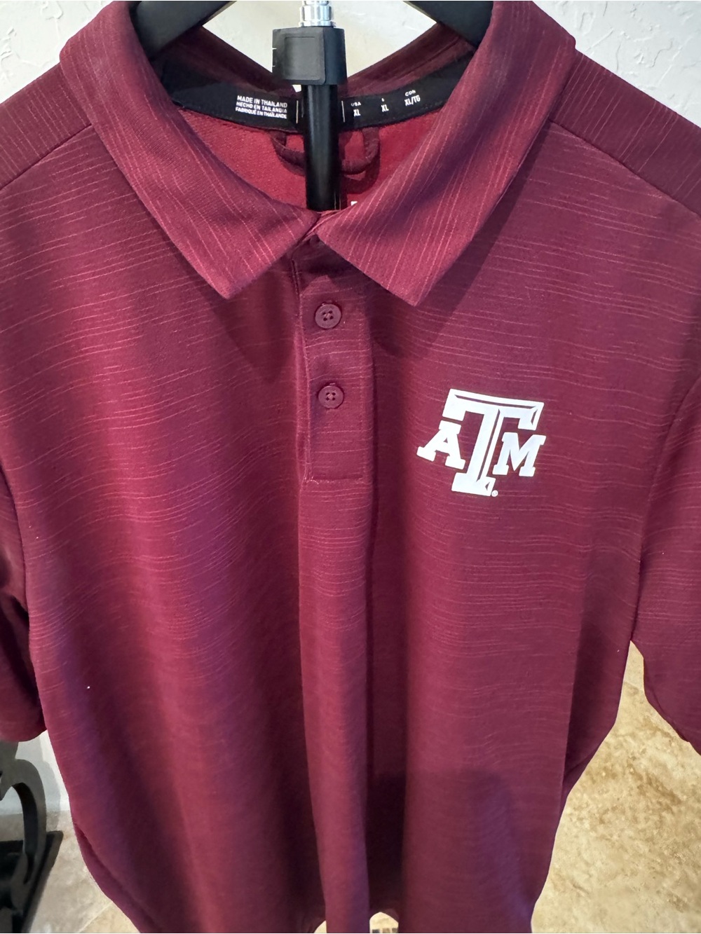adidas Men's Maroon Texas A&M Polo Shirt